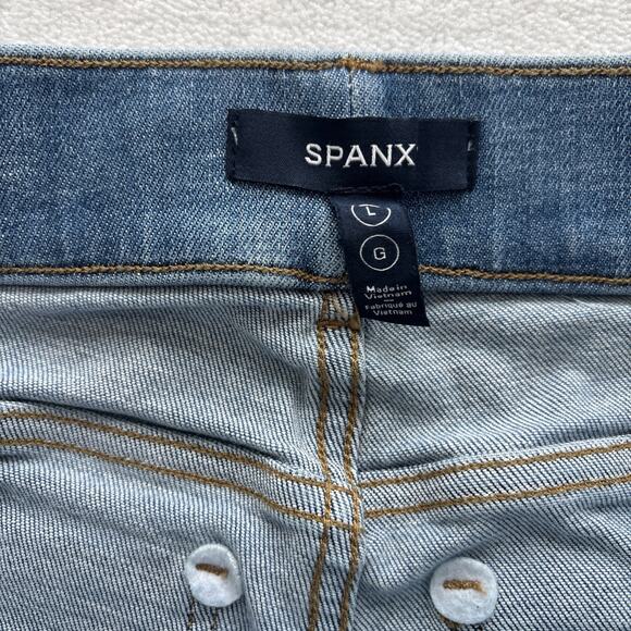 Spanx Women SPANXshape EveryWear Flare Jean Size Large Pull On Light Wash - Picture 2 of 13